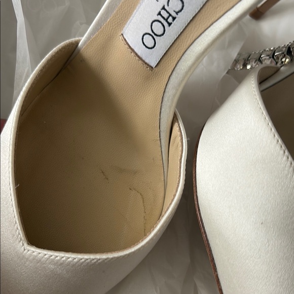 Jimmy Choo White Embellished Women's Heels - Picture 3 of 9